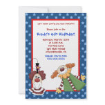 Clown Town Carnival Birthday Invitation 5x7