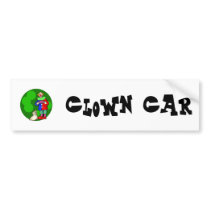 clown with accordian & dog bumper sticker