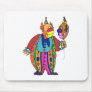 Clown with clown balloon mouse pad