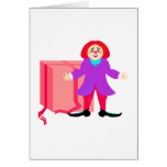 Clown with Giant Box Greeting Card