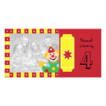 Clown with Stars Birthday Photocard