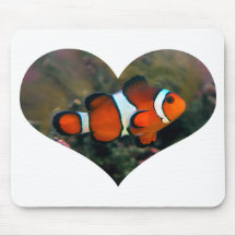Clownfish Heart Mousepad