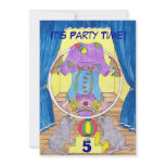 Clowning Capers Birthday Party Invitation Card