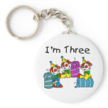 Clowns and Candles 3rd Birthday Tshirts and Gifts keychains