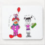Clowns are creepy mouse pads