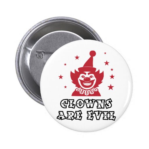 Clowns Are Evil Button