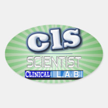 CLS LOGO - CLINICAL  LABORATORY SCIENTIST STICKER