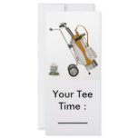 club and balls, Your Tee Time :______ rack cards