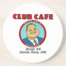 Club Cafe Fat Man Sandstone Coaster