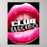 Club Electro Lips poster posters