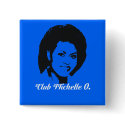 Club Michelle O Button, Cerulean Blue