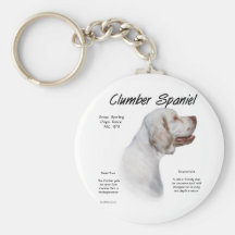 Clumber Spaniel History Design Key Chain