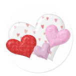 Cluster of Hearts Sticker