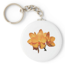Cluster of Orange Orchids Keychains