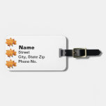 Cluster of Orange Orchids Travel Bag Tag