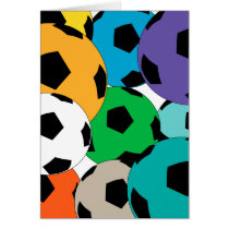 cluster of soccer balls cards