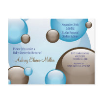 Clustered Blue & Brown Bubble Invitation
