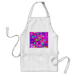 Clustered Squares Purple Aprons
