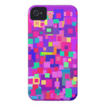 Clustered Squares Purple iPhone 4 Case-Mate Cases