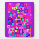 Clustered Squares Purple Mousepad