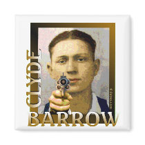 Clyde Barrrow Fridge Magnets