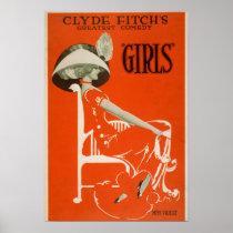 Clyde Fitch's Greatest Comedy, "Girls" Theatre 2 Print