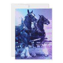 Clydesdale Horses Invitation