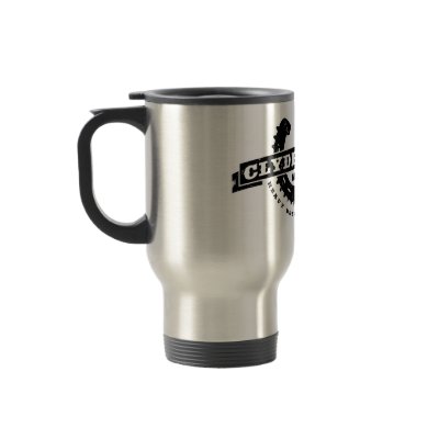 Clydesdale MTB "Heavy Duty Horsepower" travel mug by CreativeType