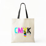 CMYK Four Color Printing Process Spatter Tote bag