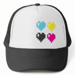 CMYK Pixel Hearts cap Hat