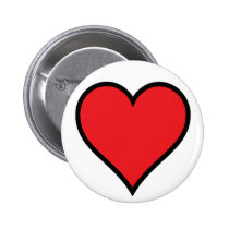 CMYK Red Heart Button buttons