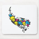 CMYK Skull Swoop mousepads