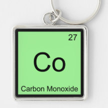 Co - Carbon Monoxide Chemistry Element Symbol Tee Key Chain