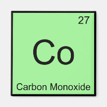 Co - Carbon Monoxide Chemistry Element Symbol Tee Refrigerator Magnets