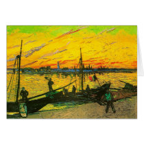 Coal Barges, Vincent Van Gogh Greeting Card