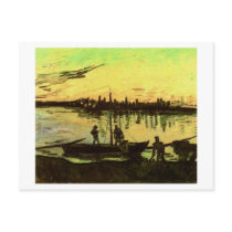 Coal Barges, Vincent Van Gogh Post Card