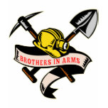 coal miner hat shovel spade pickax mining t-shirts