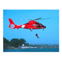 Coast Guard Chopper Postcard