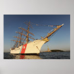 Coast Guard Cutter Eagle with Statue of Liberty Posters