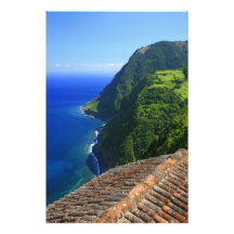 Coastal landscape in Azores Photo