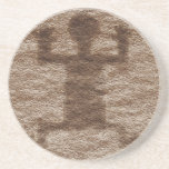Coaster 4.25", Sandstone Top, Cork Bottom, Custom coasters