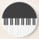 Coaster - Piano Keys black white