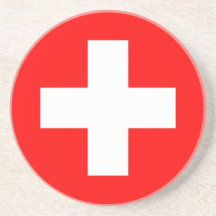 Coaster with Flag of Switzerland