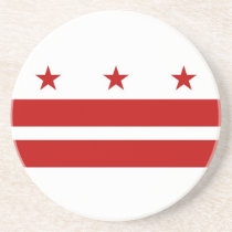 Coaster with Flag of Washington DC, USA