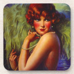 Coasters Vintage Evening Flapper Plumes & Pearls