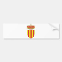 Coat Arms Cataluña Official Spain heraldry Symbol Bumper Sticker