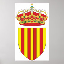 Coat Arms Cataluña Official Spain heraldry Symbol Print