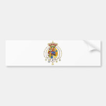 Coat  Arms Kingdom of Two Sicilies Official Italy Bumper Stickers