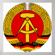Coat of arms East Germany Official Heraldry Symbol Posters
