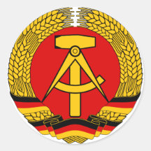 Coat of arms East Germany Official Heraldry Symbol Round Stickers